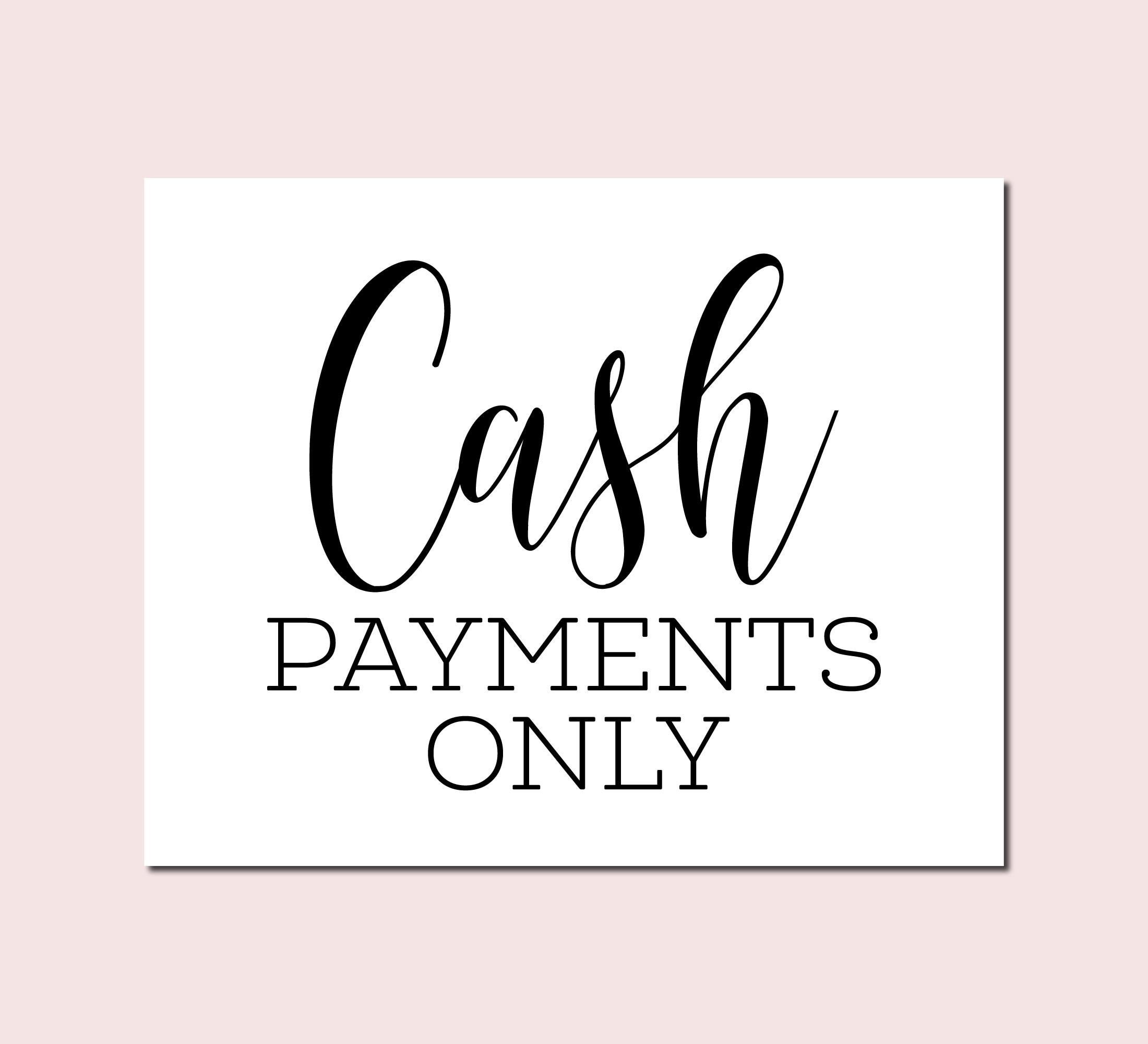 Cash Payments Only Sign: Small Business Printable (Digital with Free Printable Cash Only Sign Printable