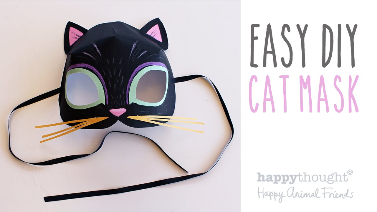Cat Animal Mask Templates To Print. Be A Cat Today • Happythought regarding FREE Printable Cat Face Mask