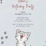 Cat Meows - Free Kids Birthday Invitation Templates | Invitanku throughout Free Printable Cat Birthday Invitations