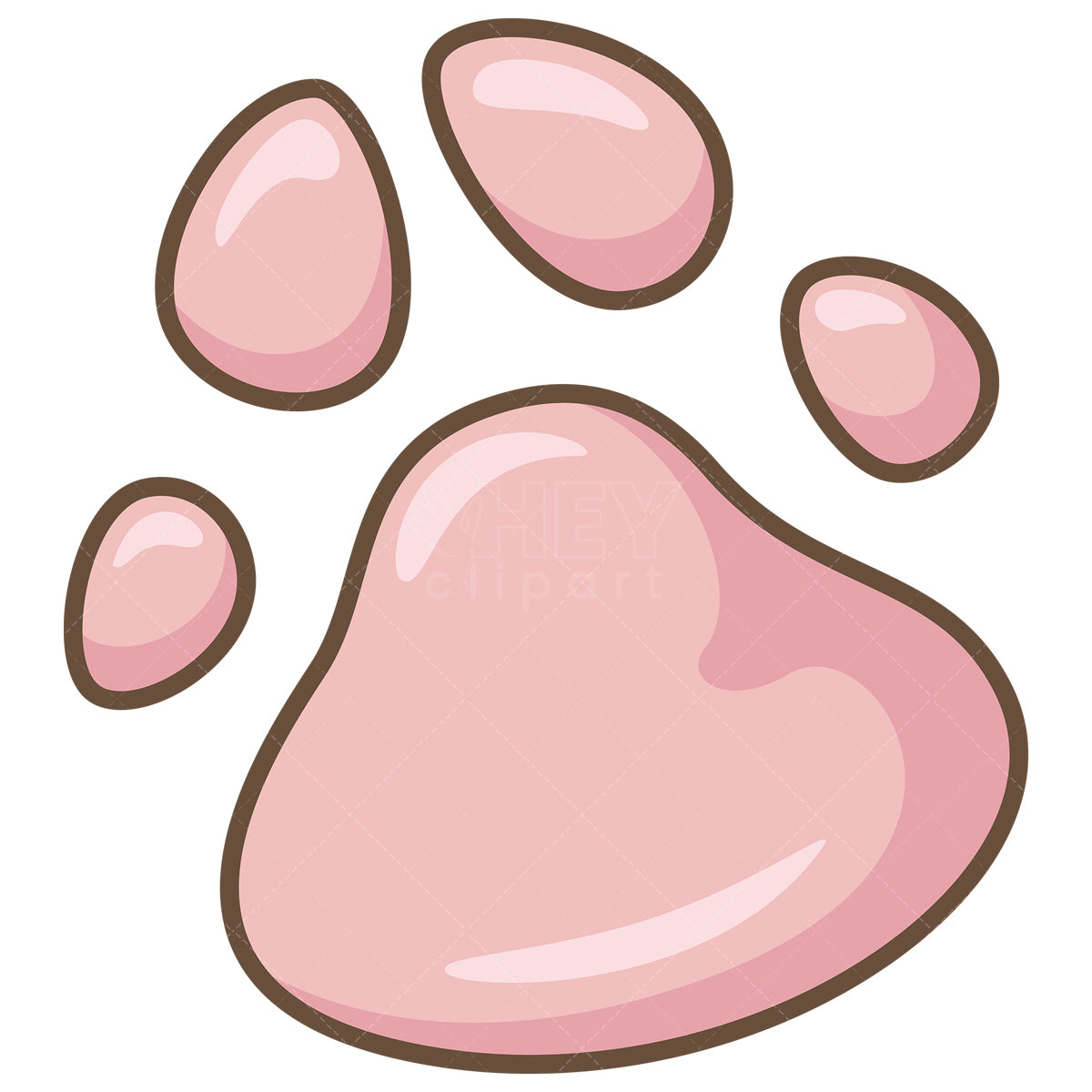 Cat Paw Print Cartoon Vector Illustration - Download Image Now in Free Printable Cat Paw Prints