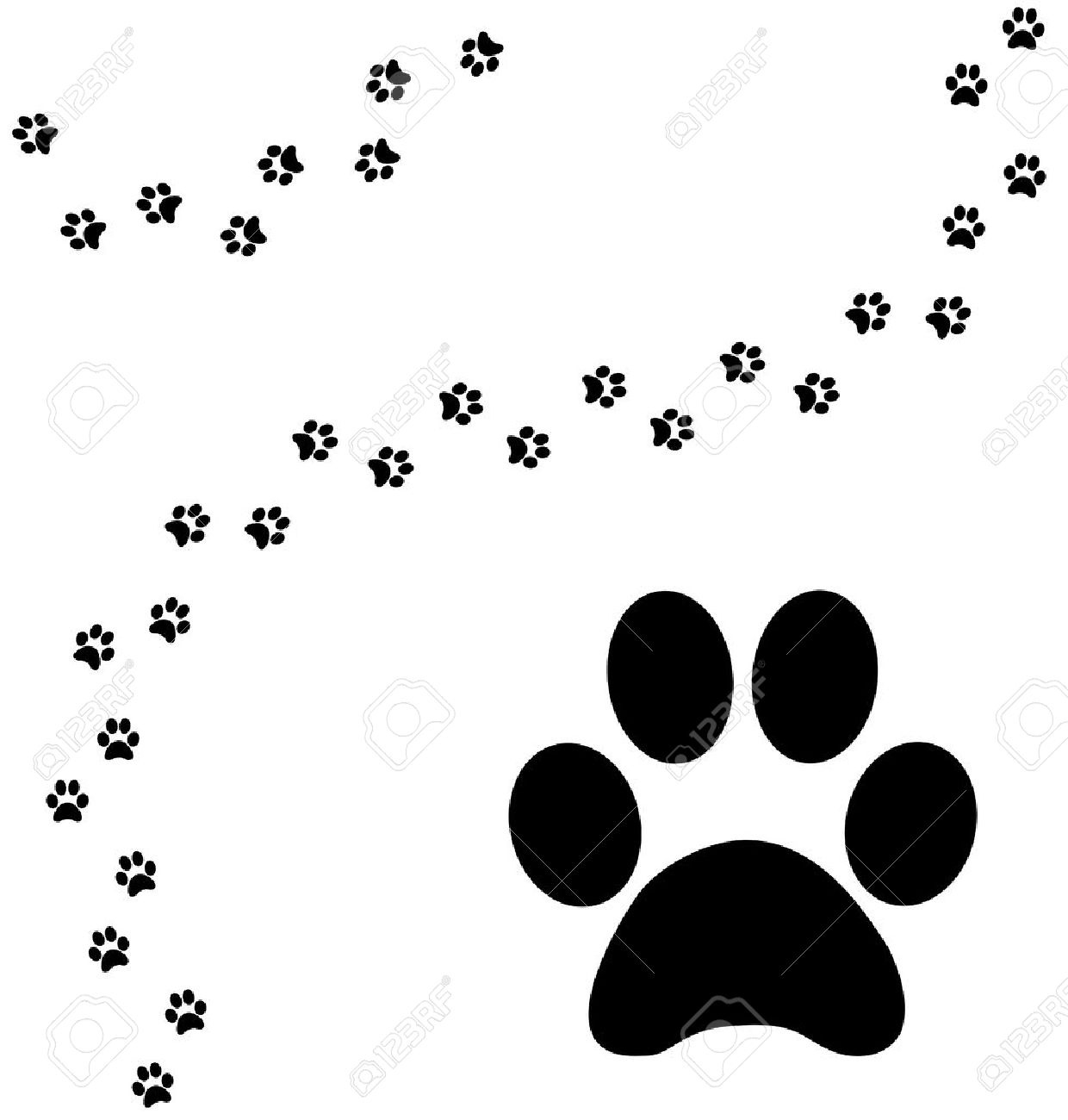 Cat Paw Print Curved Path Royalty Free Svg, Cliparts, Vectors, And within FREE Printable Cat Paw Prints