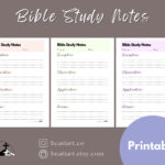 Catholic Bible Study Notes (Printable) - Etsy intended for Free Printable Catholic Bible Study