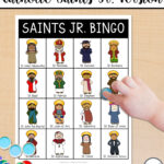 Catholic Saint Bingo - The Junior Version | Sara J Creations with regard to FREE Printable Catholic Bingo Cards