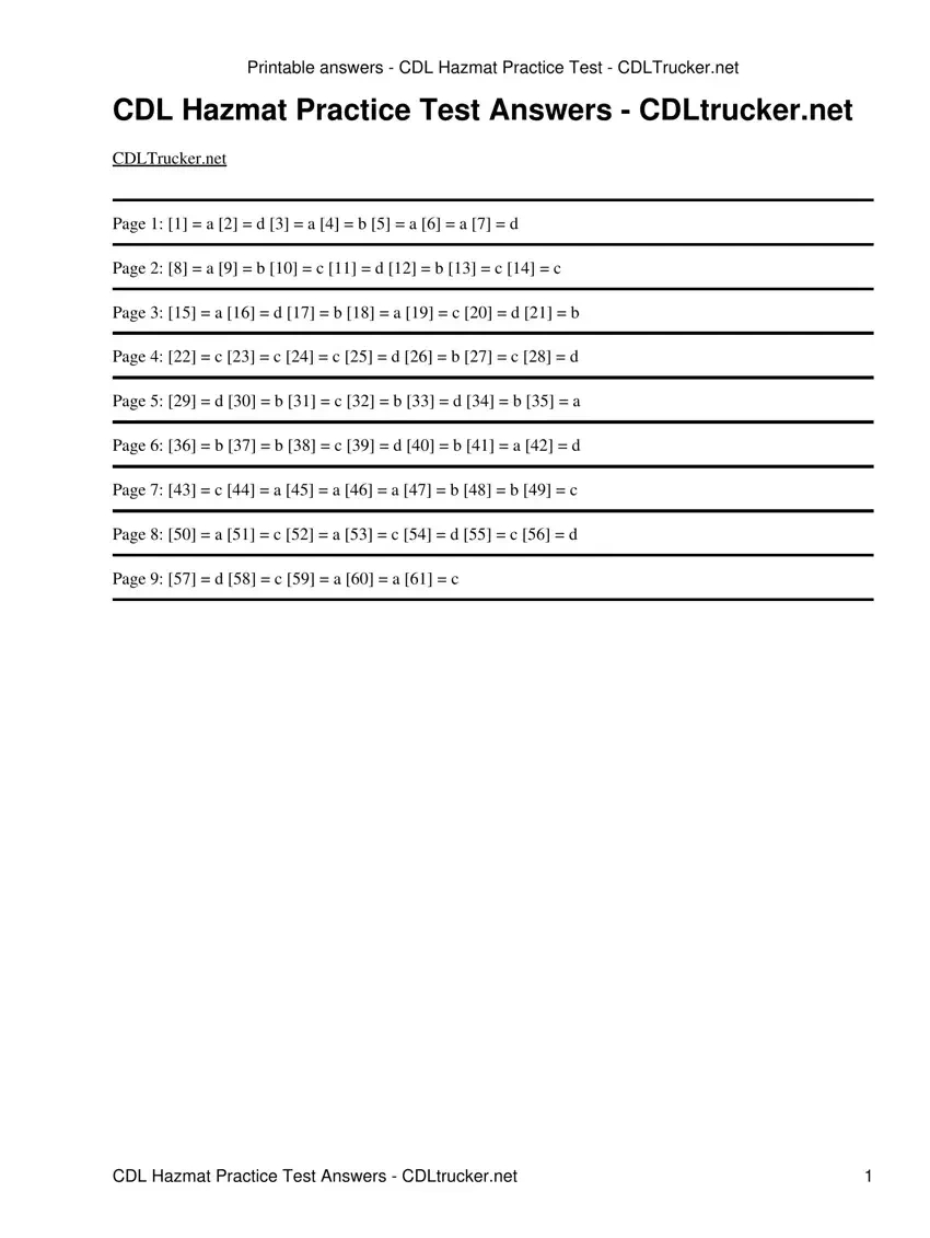Cdl Hazmat Test ≡ Fill Out Printable Pdf Forms Online pertaining to Free Printable Cdl Study Guide