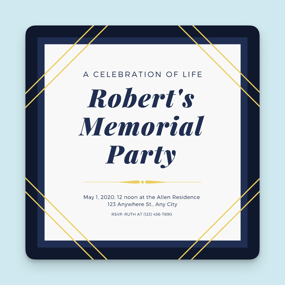 Celebration Of Life Invitations: 12 Free Templates To Choose From pertaining to Free Printable Celebration Of Life Invitations