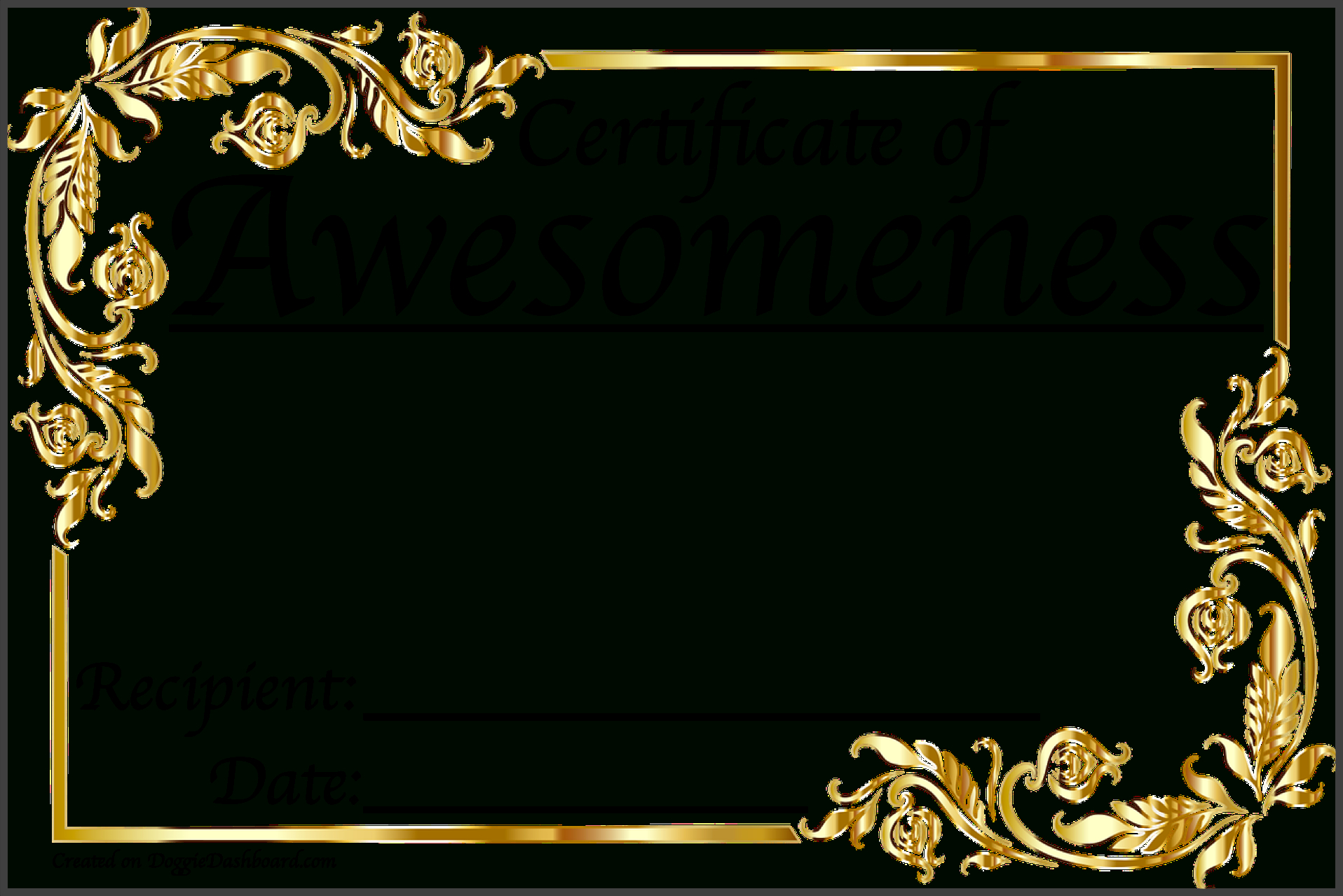 Certificate Of Awesomeness pertaining to Free Printable Certificate Of Awesomeness