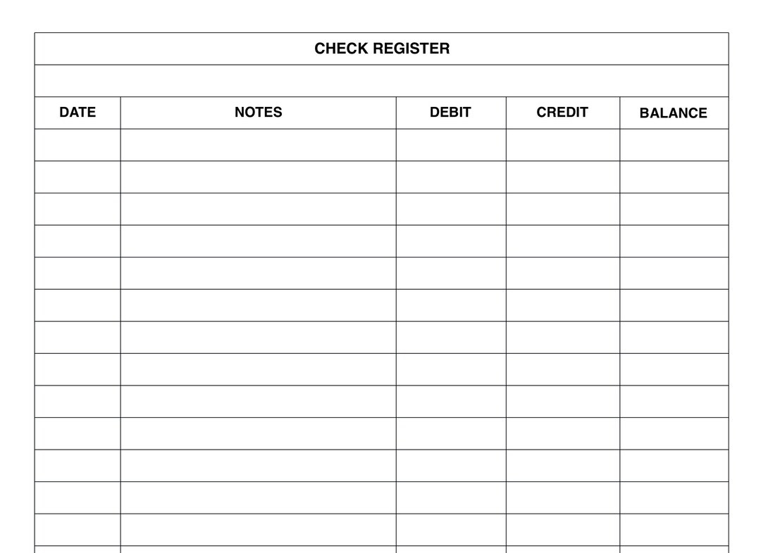 Check Register Printable Sheet | Hochauflösende Pdf-Datei with Free Printable Check Registers Forms