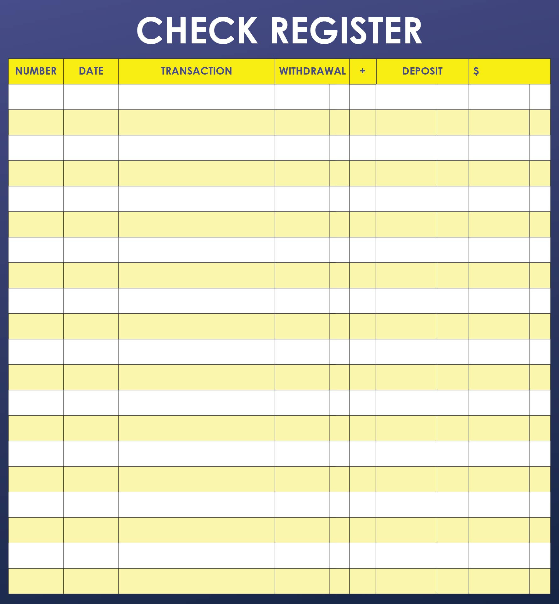 Checkbook Registers Free Check Register Template Excel Desk Checks intended for FREE Printable Check Registers Forms