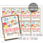 Cheerleader-Tag Zum Ausdrucken | Druckbare Cheer-Tags with regard to Free Printable Cheerleader Gift Tags