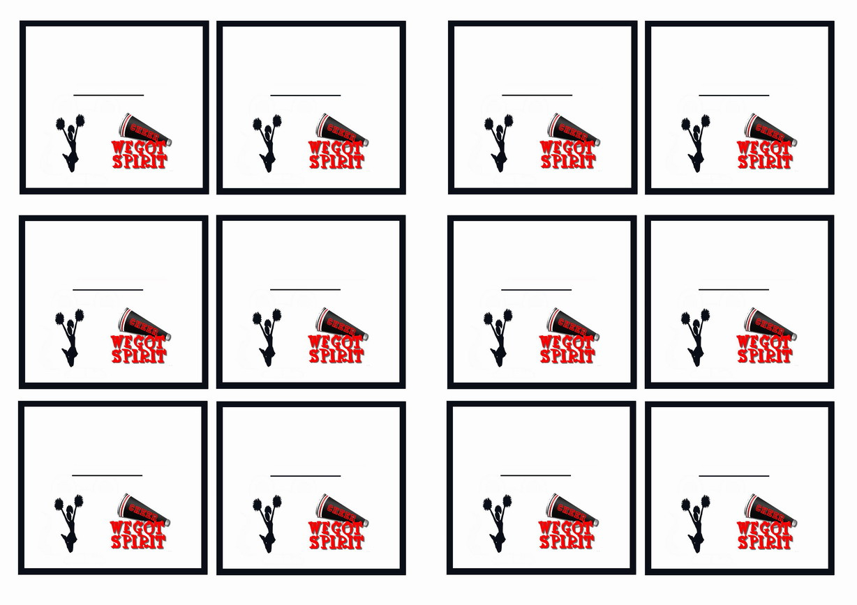 Cheerleading Name Tags – Birthday Printable for Free Printable Cheerleader Gift Tags