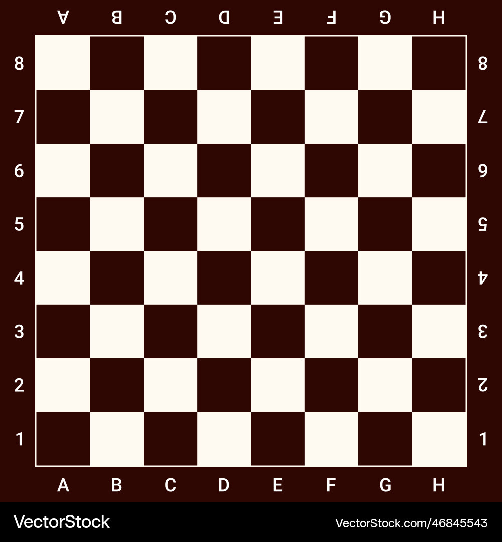 Chess Board Template Printable Royalty Free Vector Image with regard to Free Printable Chess Board And Pieces