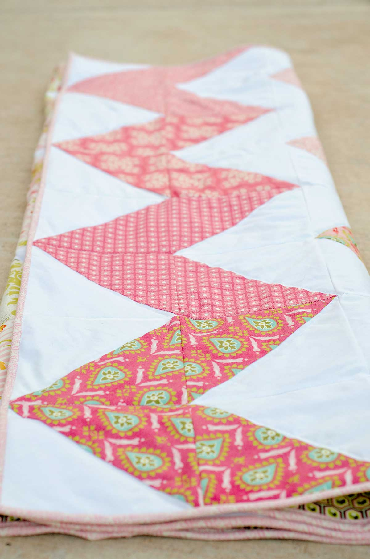 Chevron Quilt (The Easy Way) - Scattered Thoughts Of A Crafty in Free Printable Chevron Quilt Pattern