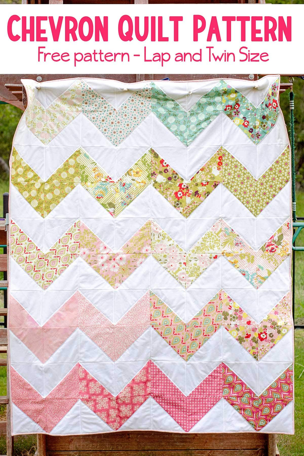 Chevron Quilt (The Easy Way) - Scattered Thoughts Of A Crafty within FREE Printable Chevron Quilt Pattern