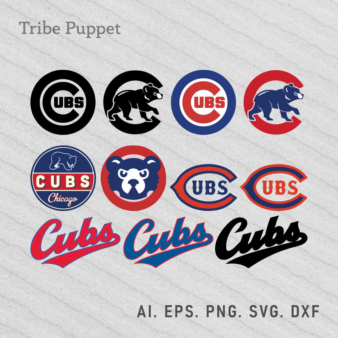 Chicago Cubs Logo Vector Set - Masterbundles pertaining to Free Printable Chicago Cubs Logo