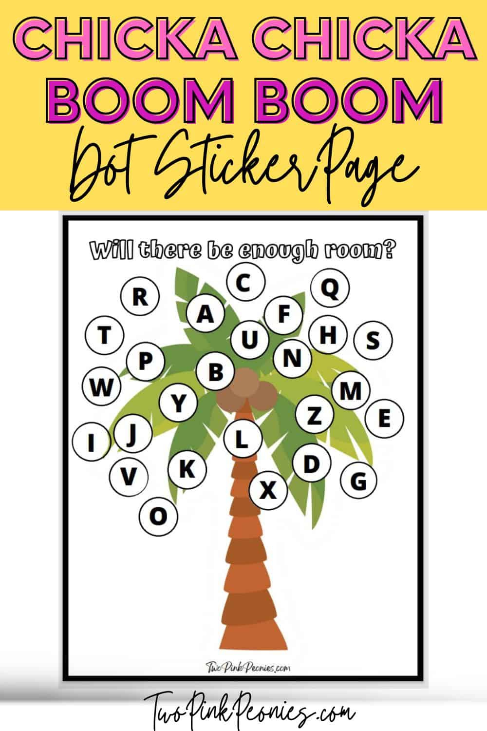Chicka Chicka Boom Boom Printable Tree {Instant Download} inside Free Printable Chicka Chicka Boom Boom Tree