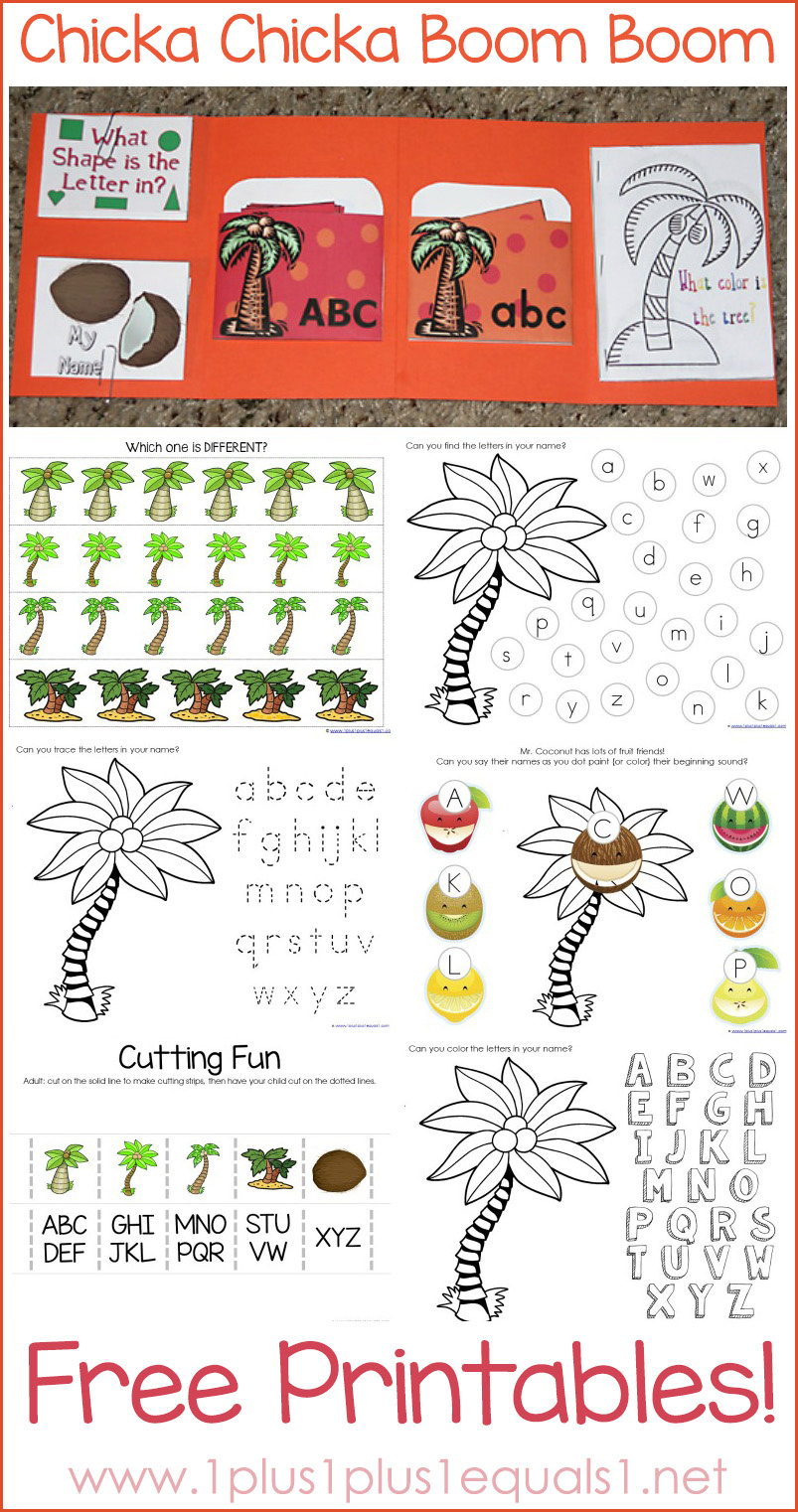 Chicka Chicka Boom Boom Theme Printables intended for FREE Printable Chicka Chicka Boom Boom
