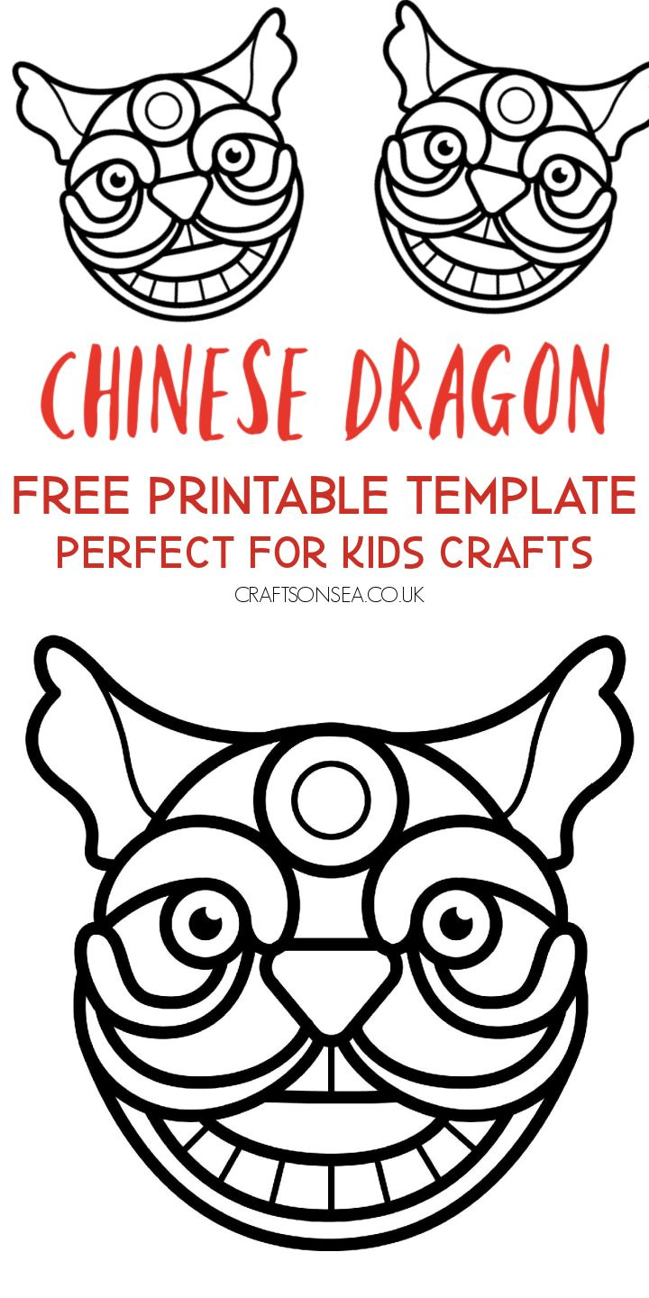 Chinese Dragon Template (Free Printable) - Crafts On Sea regarding Free Printable Chinese Dragon Template