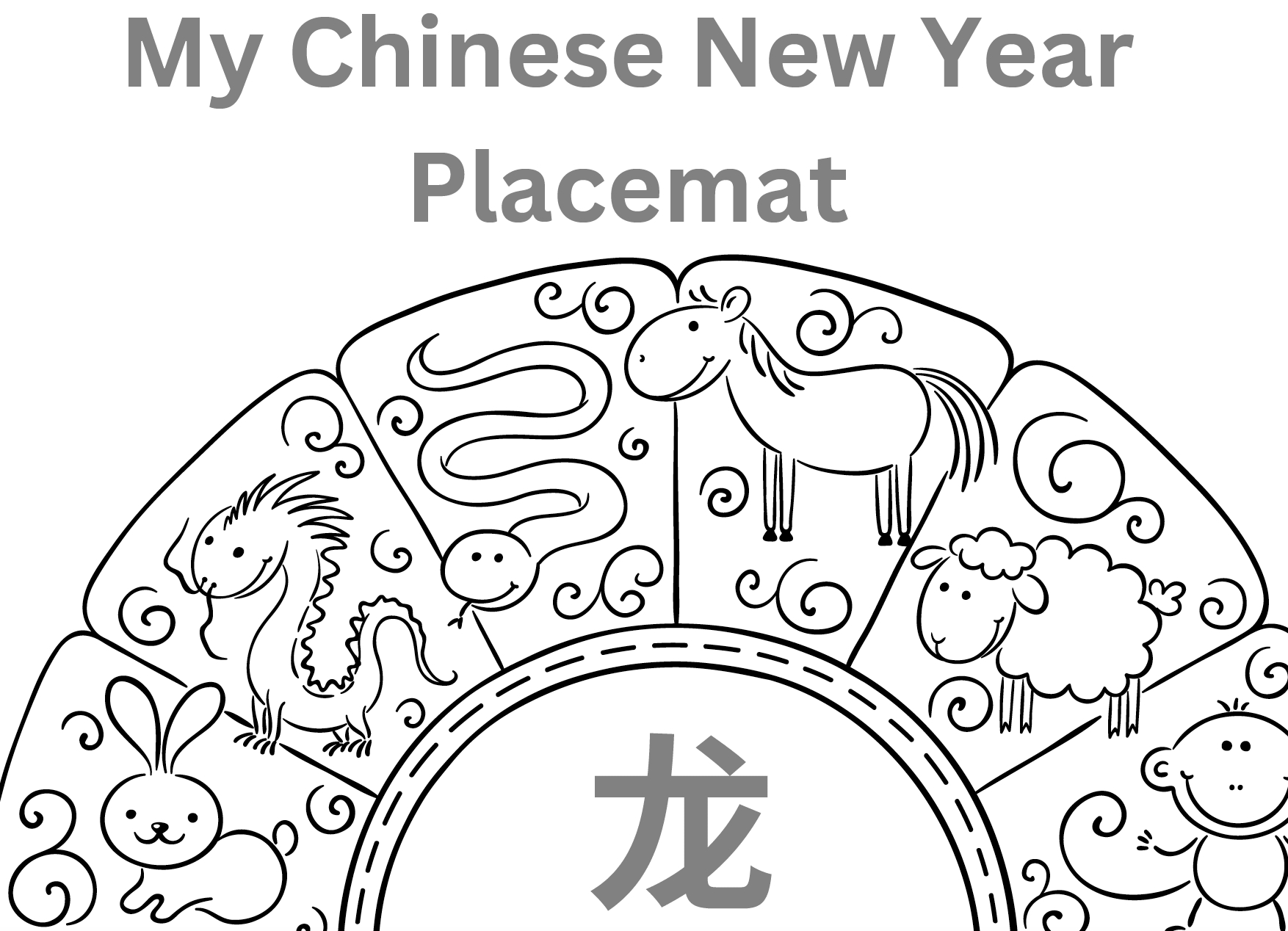 Chinese New Year Placemat – Creative Chinese inside FREE Printable Chinese Zodiac Placemat