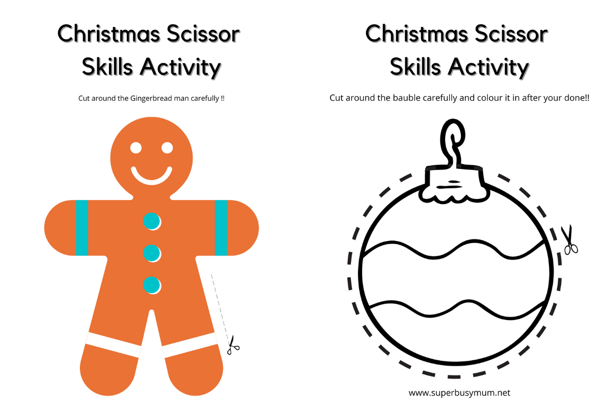 Christmas Activities To Help Boost Scissor Skills For Children intended for Free Printable Christmas Cutting Activities