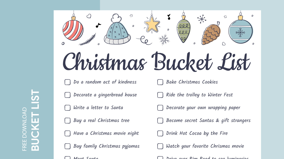 Christmas Bucket List Free Google Docs Template - Gdoc.io pertaining to Free Printable Christmas Bucket List