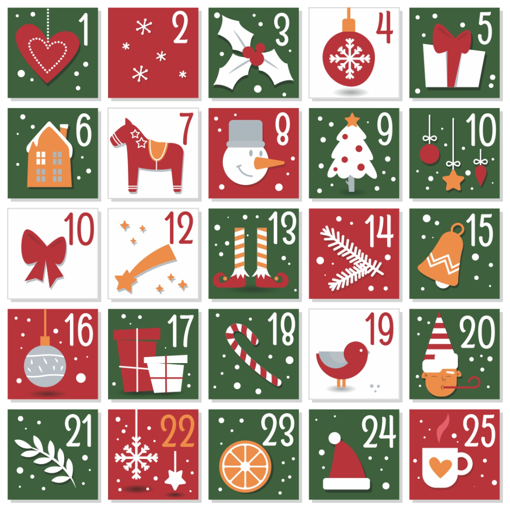 Christmas Calendar Numbers - 15 Free Pdf Printables | Printablee for FREE Printable Christmas Advent Calendar Numbers