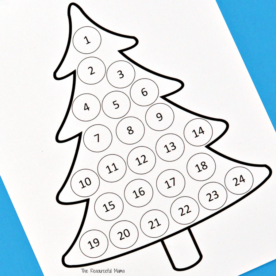 Christmas Countdown Advent Calendar - The Resourceful Mama pertaining to Free Printable Christmas Advent Calendar