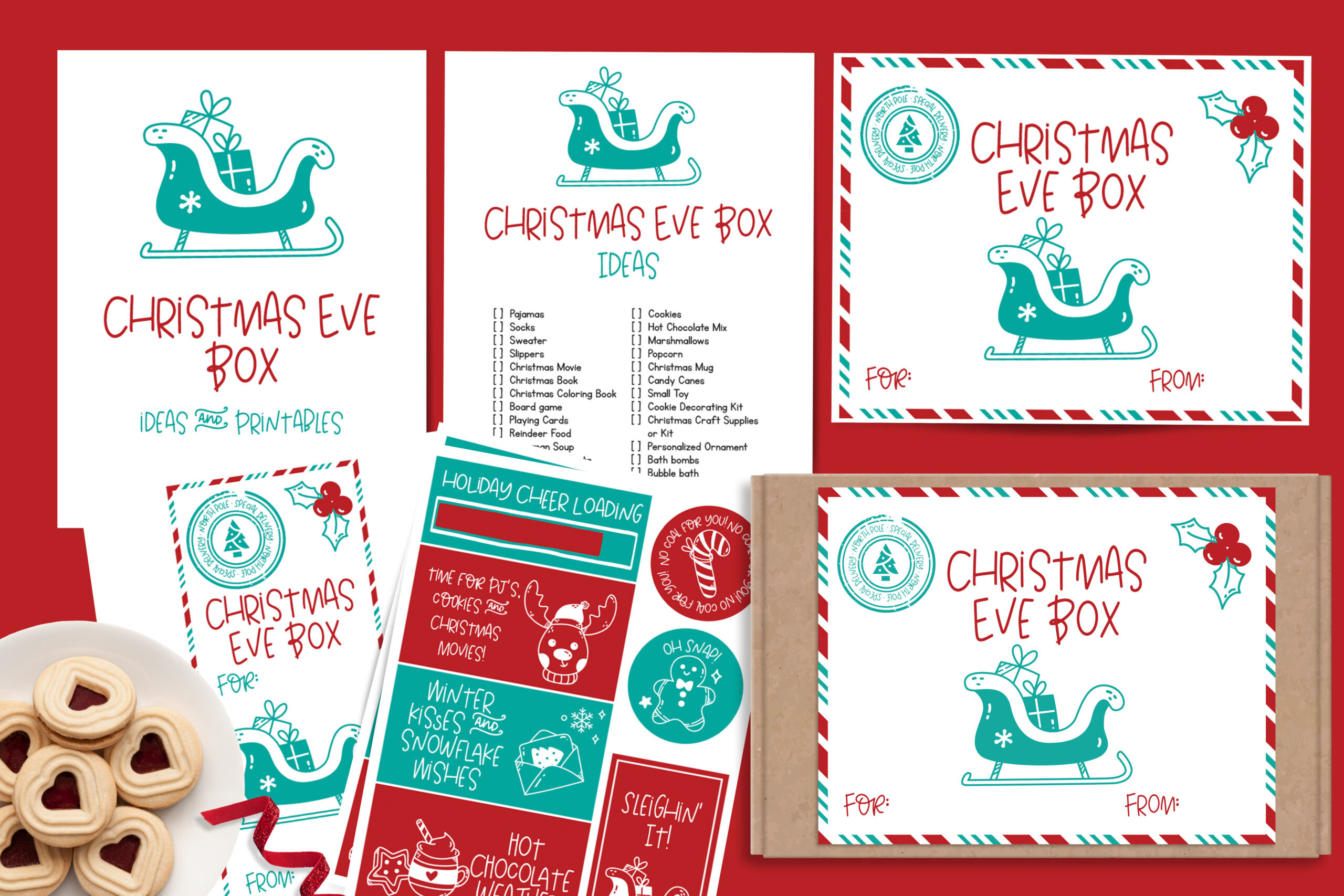 Christmas Eve Box Ideas, Labels And Gift Tags - Single Girl&amp;#039;S Diy for FREE Printable Christmas Eve Box Label Template