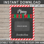 Christmas Gift Card Holder throughout Free Printable Christmas Gift Card Holder