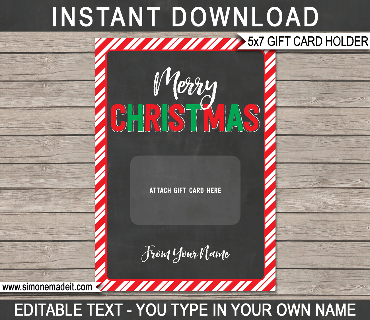 Christmas Gift Card Holder throughout Free Printable Christmas Gift Card Holder