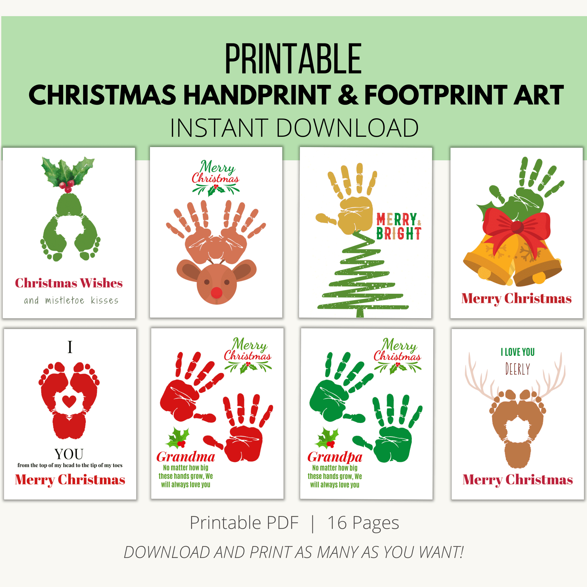 Christmas Handprint Art - A Cherished Christmas Keepsake - Add A inside FREE Printable Christmas Handprint Art