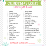 Christmas Light Scavenger Hunt within Free Printable Christmas Light Scavenger Hunt
