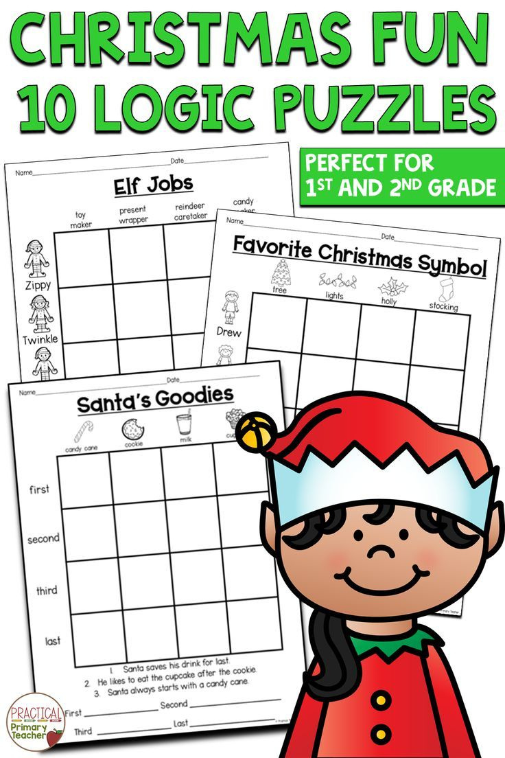 Christmas Logic Puzzles 1St Grade, 2Nd Grade throughout Free Printable Christmas Logic Puzzles Printable
