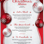 Christmas Menu Template V4, A Flyer Templatethatsdesign Store throughout FREE Printable Christmas Menu Templates