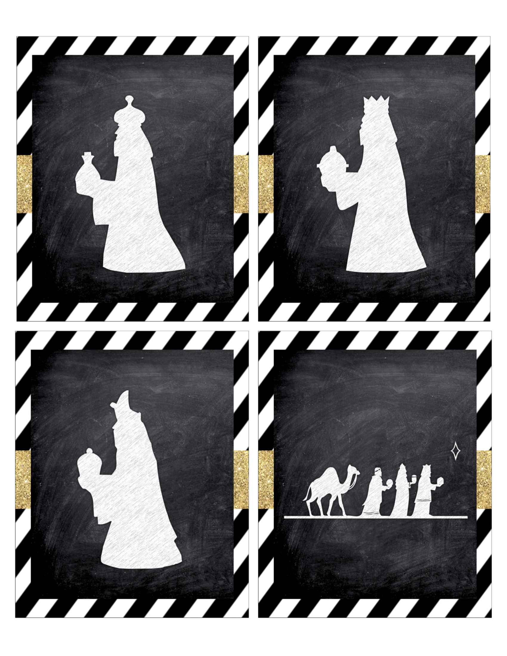 Christmas Nativity Banner Free Printable - Paper Trail Design with regard to FREE Printable Christmas Silhouette Images
