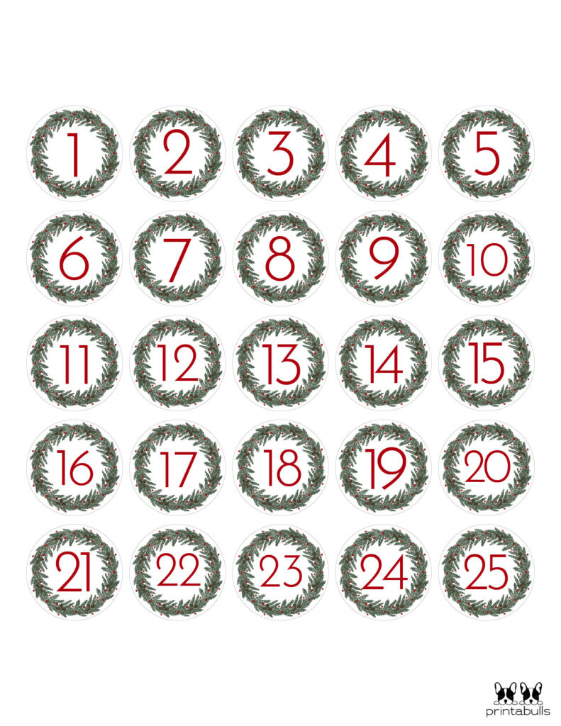 Christmas Numbers | Printabulls in FREE Printable Christmas Numbers 1-30
