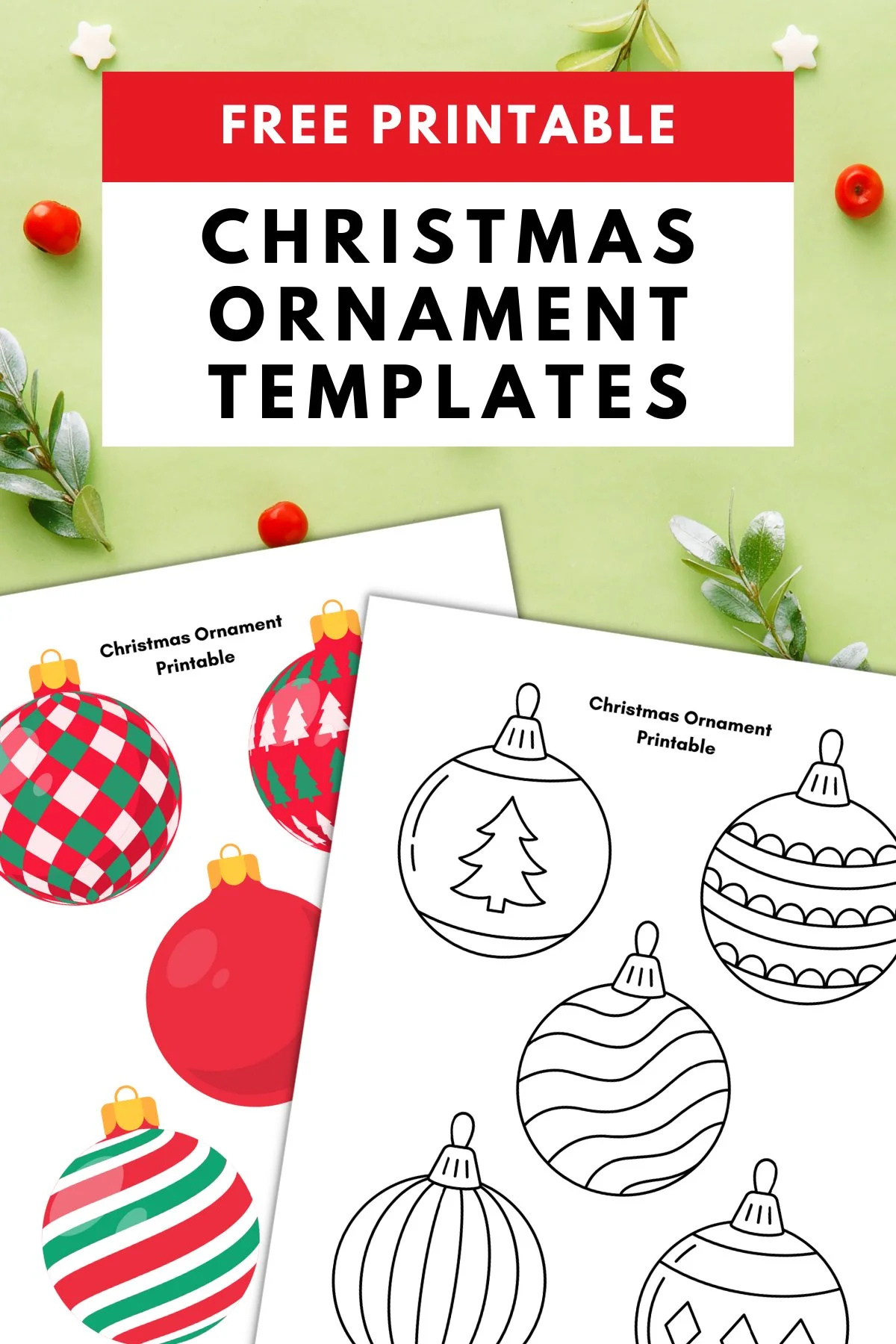 Christmas Ornament Printable — Gathering Beauty with regard to FREE Printable Christmas Templates For Crafts