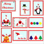 Christmas Postage Stamps Template - Free Digitally-Made pertaining to FREE Printable Christmas Postage Stamps