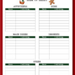 Christmas Potluck Sign Up Sheet Free Printable intended for Free Printable Christmas Potluck Sign Up Sheet Template Word