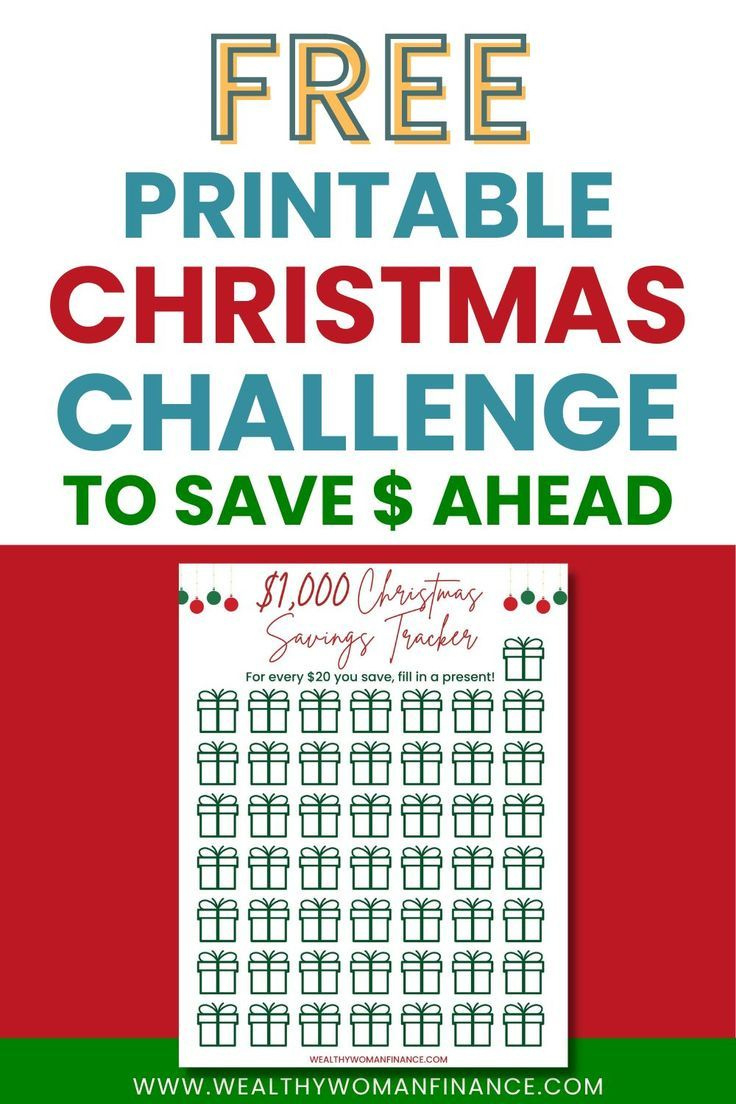 Christmas Savings Challenge Free Printable with Free Printable Christmas Savings Tracker