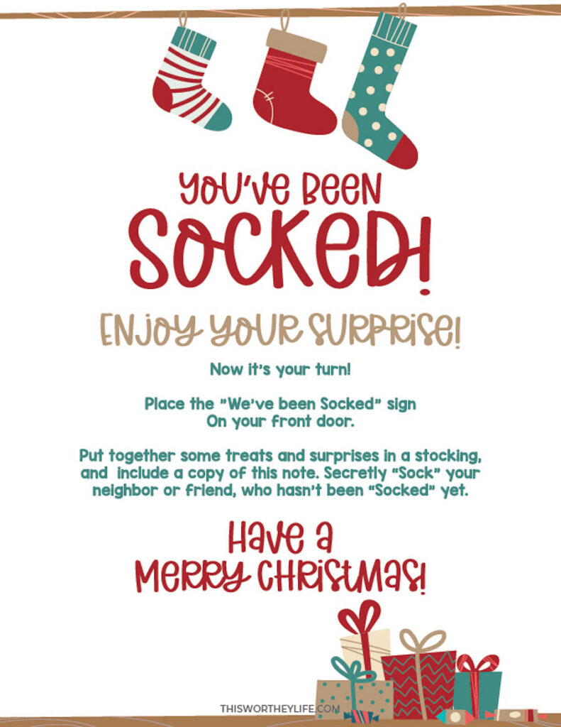 Christmas Sock Exchange | Christmas You&amp;#039;Ve Been Socked with regard to Free Printable Christmas Sock Exchange Invitation