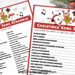 Christmas Song Games Printables: 8 Pages For Hours Of Fun! - Leap with FREE Printable Christmas Song Scramble with Answers