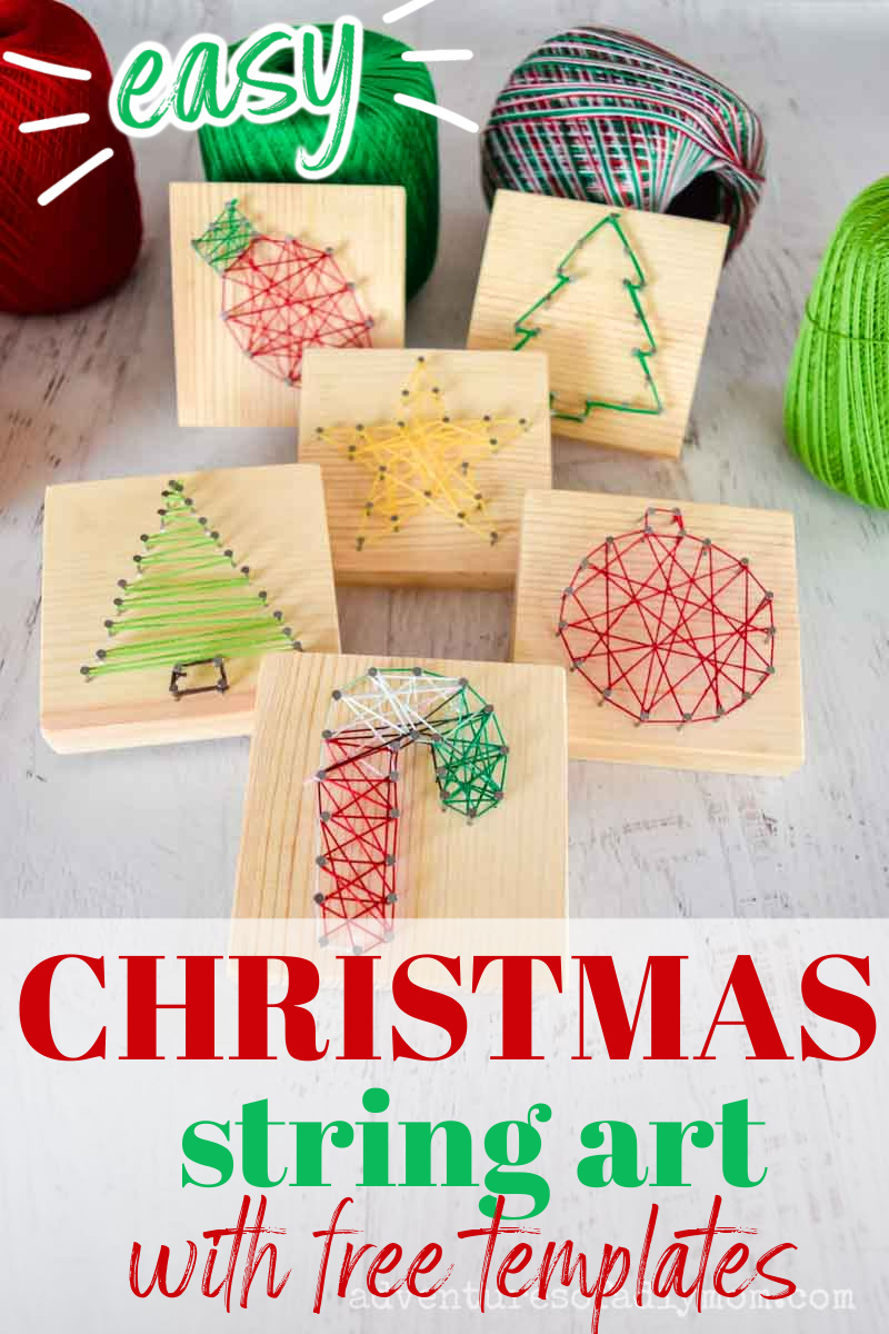 Christmas String Art — Adventures Of A Diy Mom in Free Printable Christmas String Art Patterns