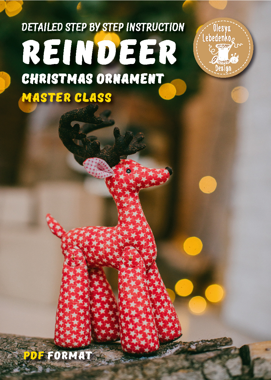 Christmas Stuffed Reindeer Sewing Pattern pertaining to FREE Printable Christmas Reindeer Sewing Pattern