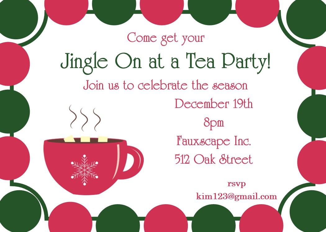 Christmas Tea Party Invitations 2022 with FREE Printable Christmas Tea Party Invitation