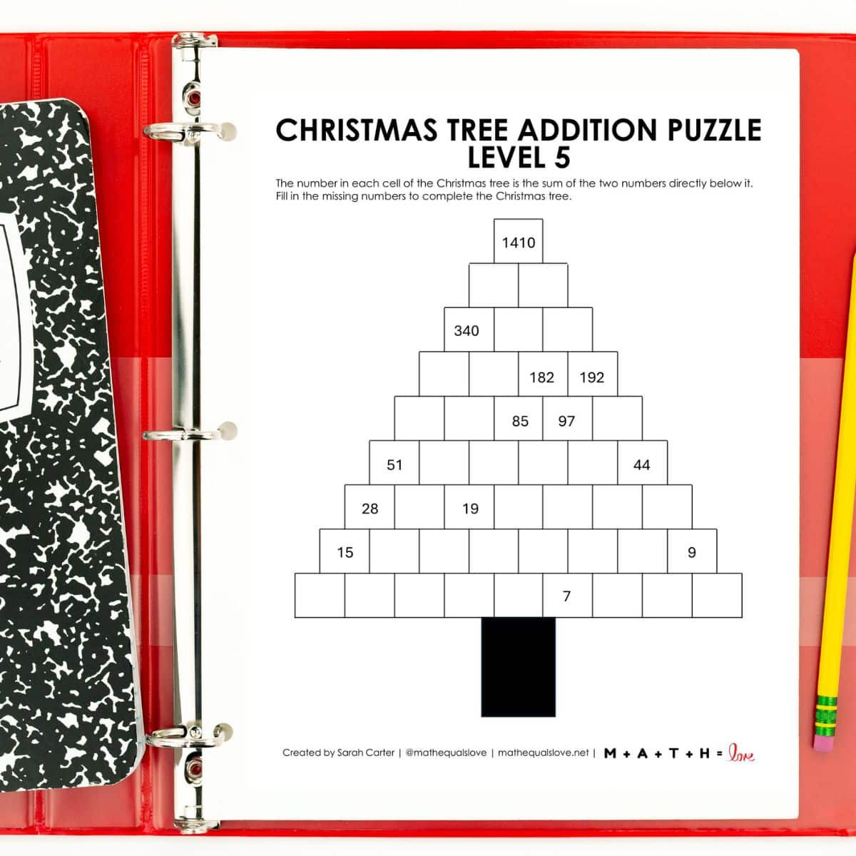 Christmas Tree Addition Puzzle Worksheets [Free Pdf] within Free Printable Christmas Logic Puzzles Printable