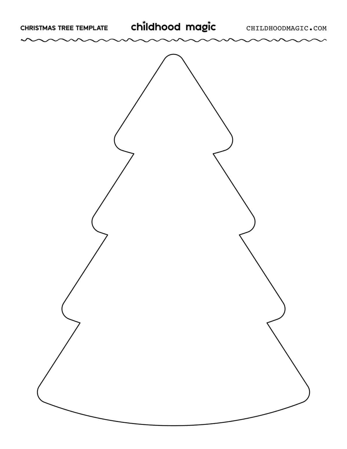 Christmas Tree Outline - Childhood Magic inside FREE Printable Christmas Tree Templates