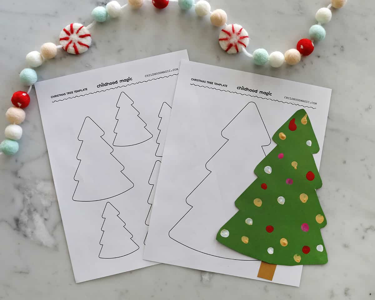 Christmas Tree Outline - Childhood Magic with Free Printable Christmas Templates For Crafts
