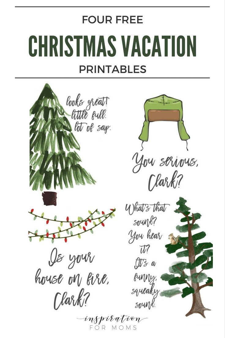 Christmas Vacation Printables - Set Of Four in FREE Printable Christmas Vacation Quotes