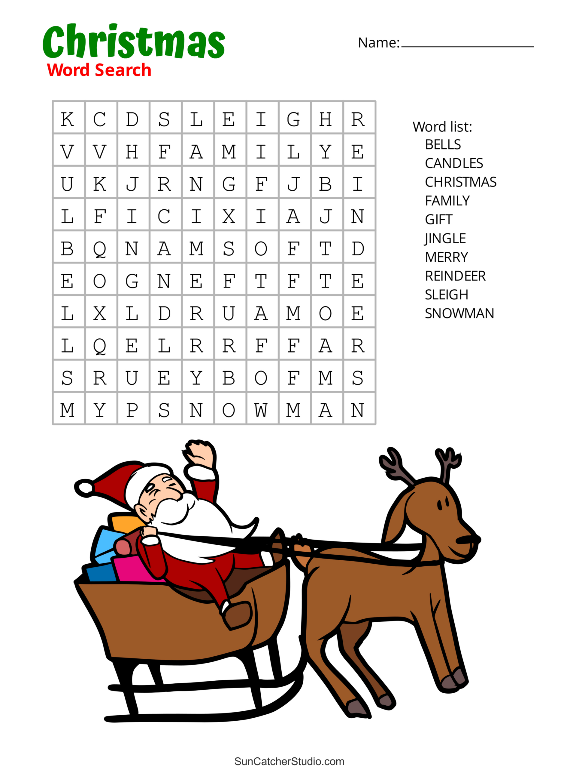 Christmas Word Search (Free Printable Pdf Puzzles) – Free regarding FREE Printable Christmas Word Search Games