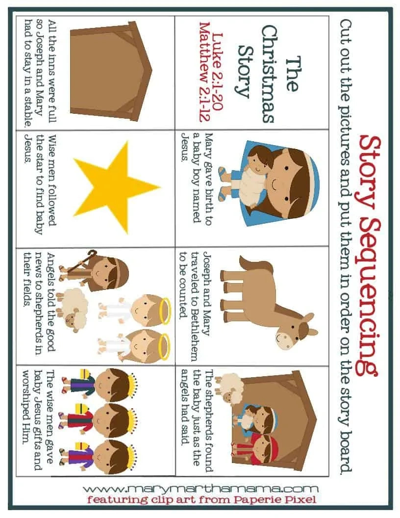 Christmas Worksheets For Preschoolers [Jesus&amp;#039; Birth] – Mary Martha within Free Printable Christmas Short Stories